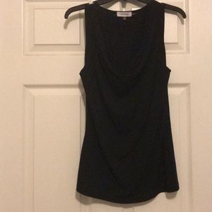 Scoop neck black blouse